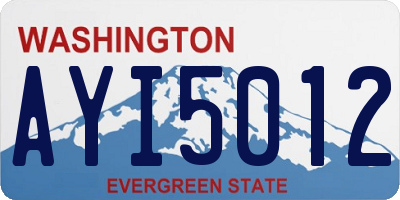 WA license plate AYI5012