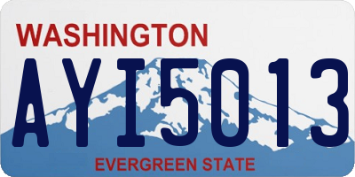 WA license plate AYI5013