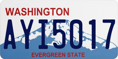 WA license plate AYI5017