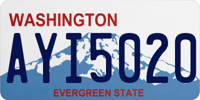 WA license plate AYI5020
