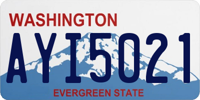 WA license plate AYI5021