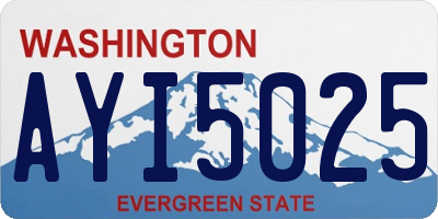 WA license plate AYI5025