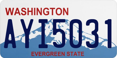 WA license plate AYI5031