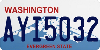 WA license plate AYI5032