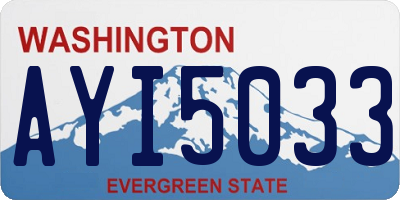 WA license plate AYI5033