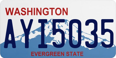 WA license plate AYI5035