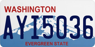 WA license plate AYI5036