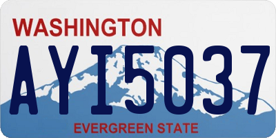 WA license plate AYI5037