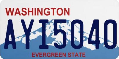 WA license plate AYI5040