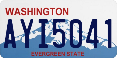 WA license plate AYI5041