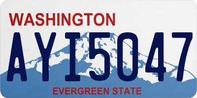 WA license plate AYI5047