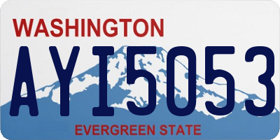 WA license plate AYI5053