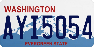 WA license plate AYI5054