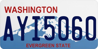 WA license plate AYI5060