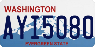 WA license plate AYI5080