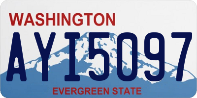 WA license plate AYI5097