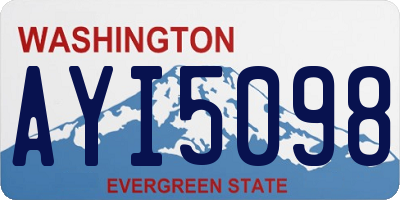 WA license plate AYI5098