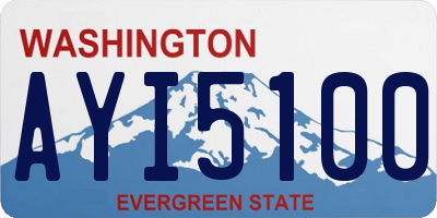 WA license plate AYI5100