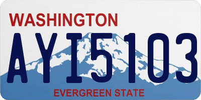 WA license plate AYI5103