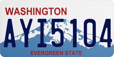 WA license plate AYI5104