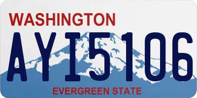 WA license plate AYI5106