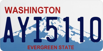 WA license plate AYI5110