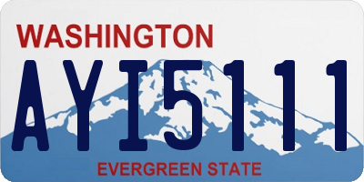WA license plate AYI5111