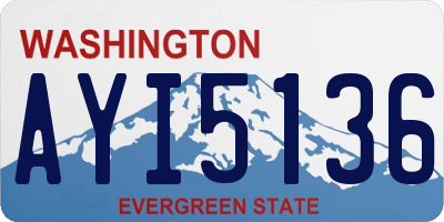 WA license plate AYI5136