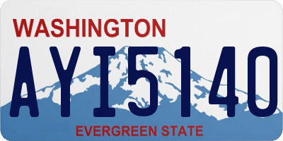 WA license plate AYI5140