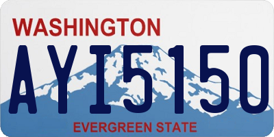 WA license plate AYI5150