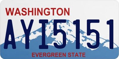 WA license plate AYI5151