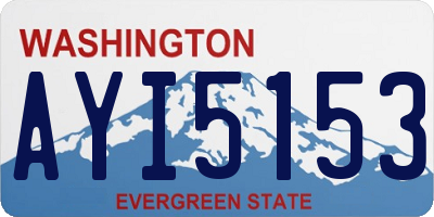 WA license plate AYI5153