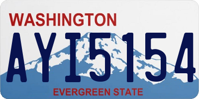 WA license plate AYI5154