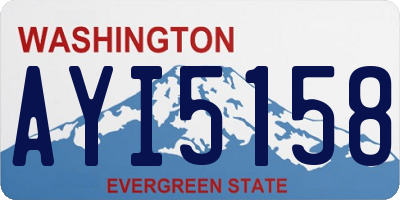 WA license plate AYI5158