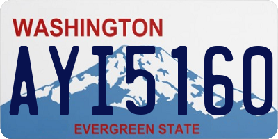 WA license plate AYI5160