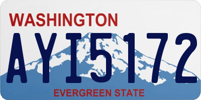 WA license plate AYI5172