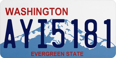 WA license plate AYI5181