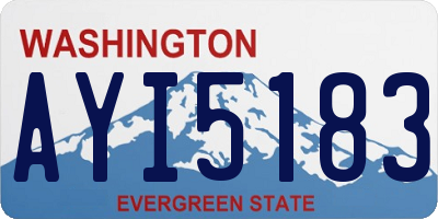 WA license plate AYI5183