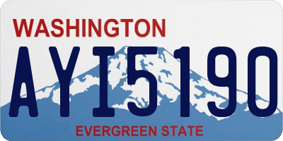 WA license plate AYI5190