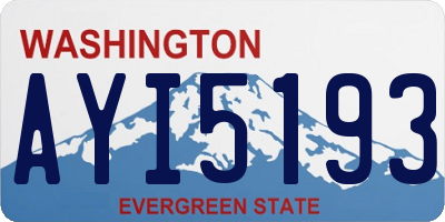 WA license plate AYI5193