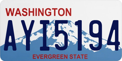 WA license plate AYI5194