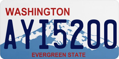 WA license plate AYI5200