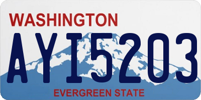 WA license plate AYI5203