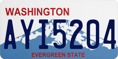 WA license plate AYI5204