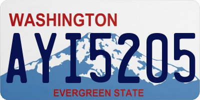 WA license plate AYI5205