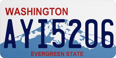 WA license plate AYI5206