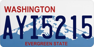 WA license plate AYI5215