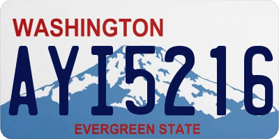 WA license plate AYI5216