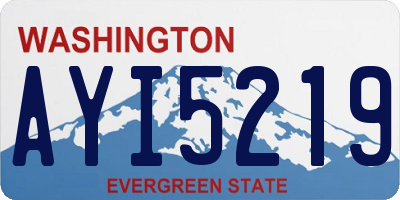 WA license plate AYI5219