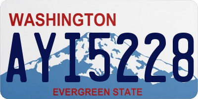 WA license plate AYI5228